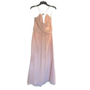 Jim Hjelm Occasions Ladies full length gown, pale pink, size 16